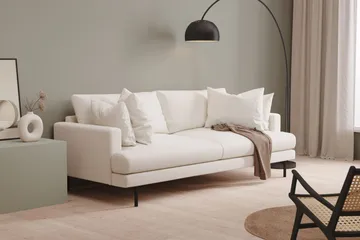 Menard 4-sits Djup Soffa i Bouclé - Vit - Möbler - Soffa - 4 sits soffa