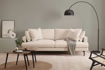 Menard 4-sits Djup Tygsoffa - Beige - Möbler - Soffa - 4 sits soffa