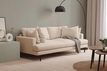 Menard 4-sits Djup Tygsoffa - Beige - Möbler - Soffa - 4 sits soffa