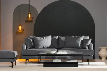 Menard 4-sits Djup Tygsoffa - Mörkgrå - Möbler - Soffa - 4 sits soffa