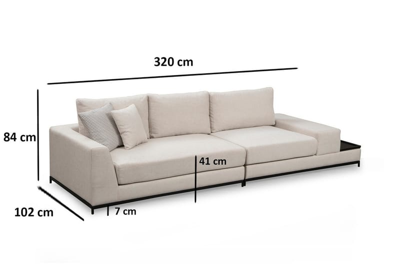 Mezonzo 4-sits Soffa - Beige - Möbler - Soffa - 4 sits soffa