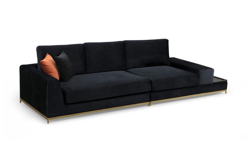 Mezonzo 4-sits Soffa - Svart - 4 sits soffa