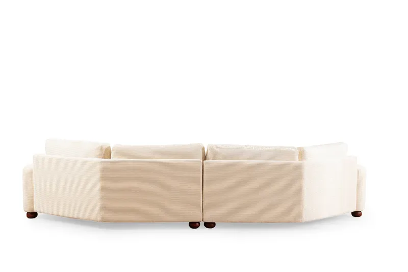 Relento Svängd Soffa 4-sits - Beige - Möbler - Soffa - 4 sits soffa