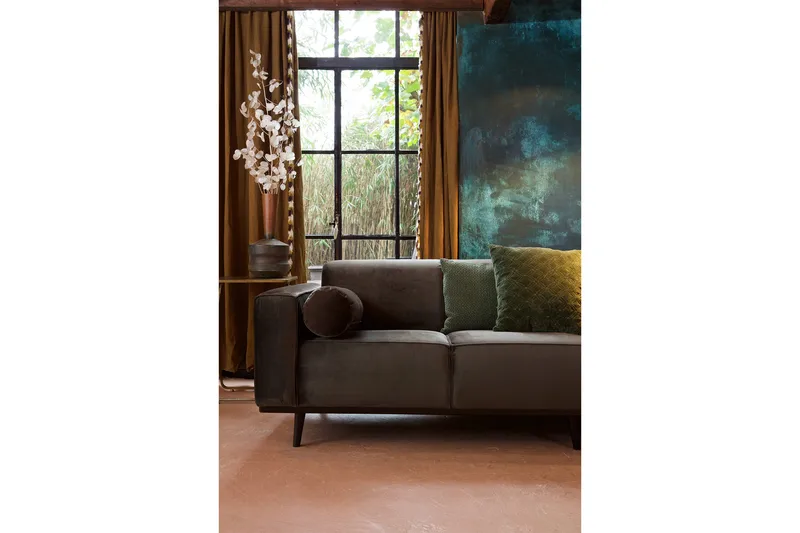 Statement 4-sits Sammetssoffa - Grön - Möbler - Soffa - 4 sits soffa