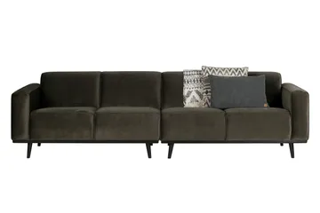 Statement 4-sits Sammetssoffa - Grön - Möbler - Soffa - 4 sits soffa
