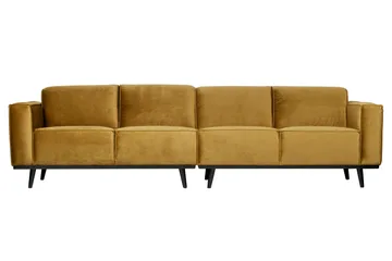 Statement 4-sits Sammetssoffa - Honungsgul - Möbler - Soffa - 4 sits soffa
