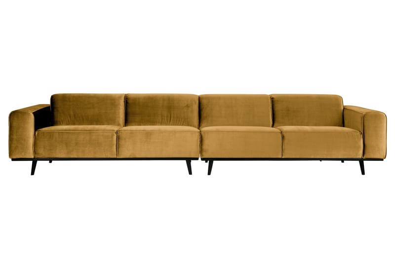 Statement 4-sits Sammetssoffa Large - Honungsgul - Möbler - Soffa - 4 sits soffa