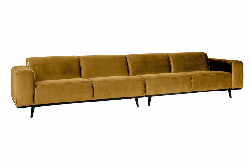 Statement 4-sits Sammetssoffa Large - Honungsgul - Möbler - Soffa - 4 sits soffa