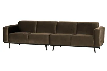 Statement 4-sits Sammetssoffa Large - Taupe - Möbler - Soffa - 4 sits soffa