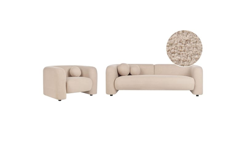 4-sits Soffgrupp Leiren Beige - Beige - Möbler - Soffa - Soffgrupp