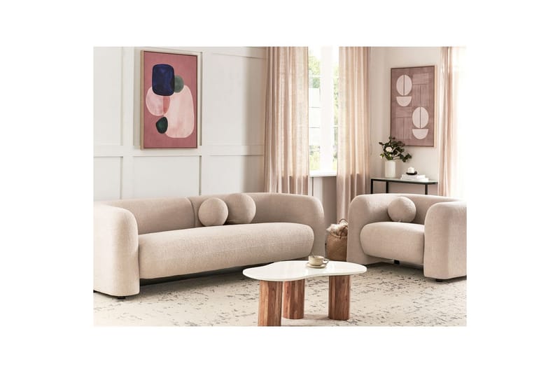 4-sits Soffgrupp Leiren Beige - Beige - Möbler - Soffa - Soffgrupp