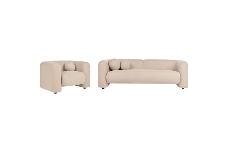 4-sits Soffgrupp Leiren Beige - Beige - Möbler - Soffa - Soffgrupp