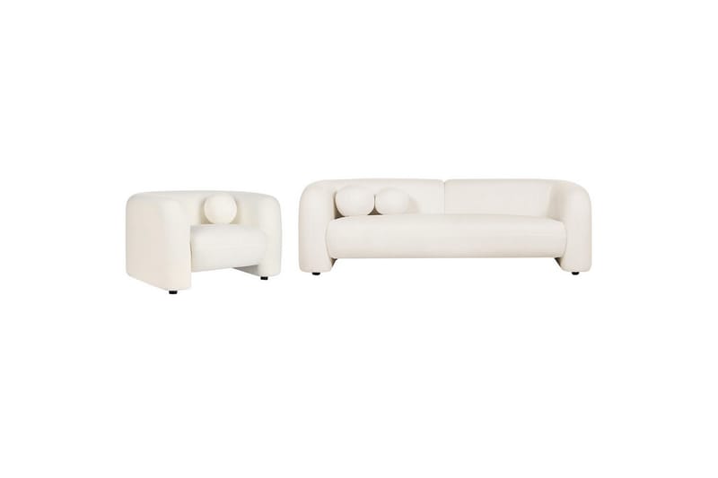 4-sits Soffgrupp Leiren Vit - Vit - Möbler - Soffa - Soffgrupp