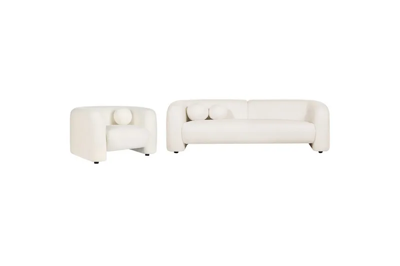 4-sits Soffgrupp Leiren Vit - Vit - Möbler - Soffa - Soffgrupp