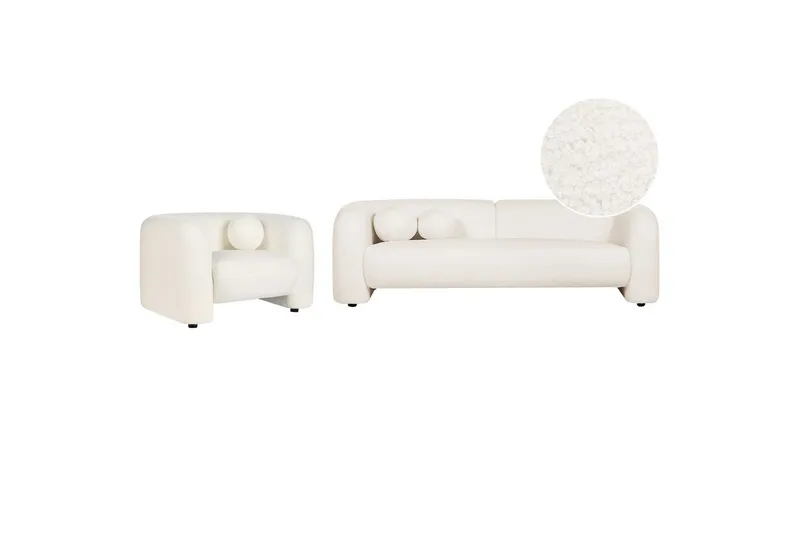 4-sits Soffgrupp Leiren Vit - Vit - Möbler - Soffa - Soffgrupp