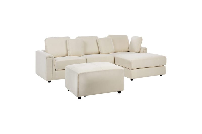 4-sitssoffa Kohlo Beige/svart, Vänstervänd - Beige/svart, Vänstervänd - Möbler - Soffa - Soffgrupp
