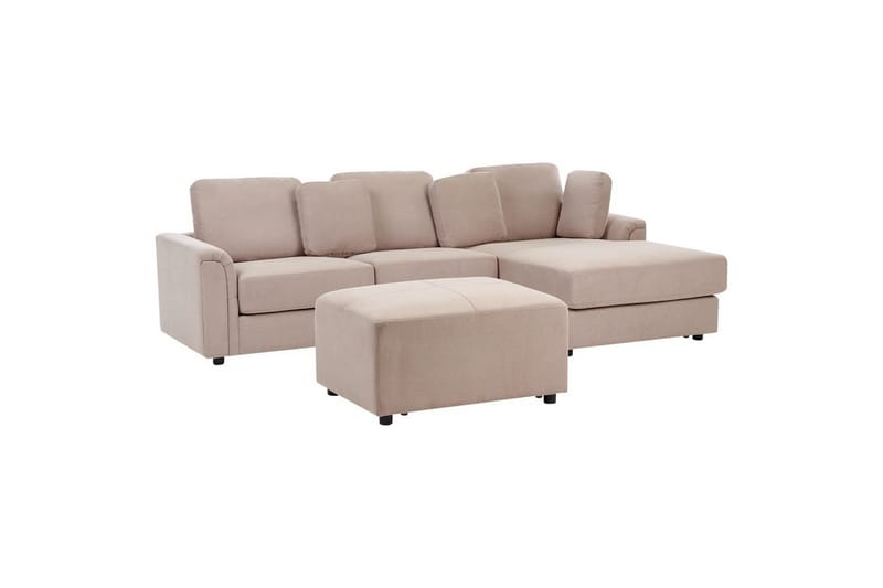 4-sitssoffa Kohlo Taupe/svart, Vänstervänd - Beige - Möbler - Soffa - Soffgrupp