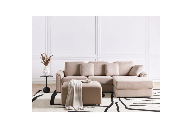 4-sitssoffa Kohlo Taupe/svart, Vänstervänd - Taupe/svart, Vänstervänd - Möbler - Soffa - Soffgrupp
