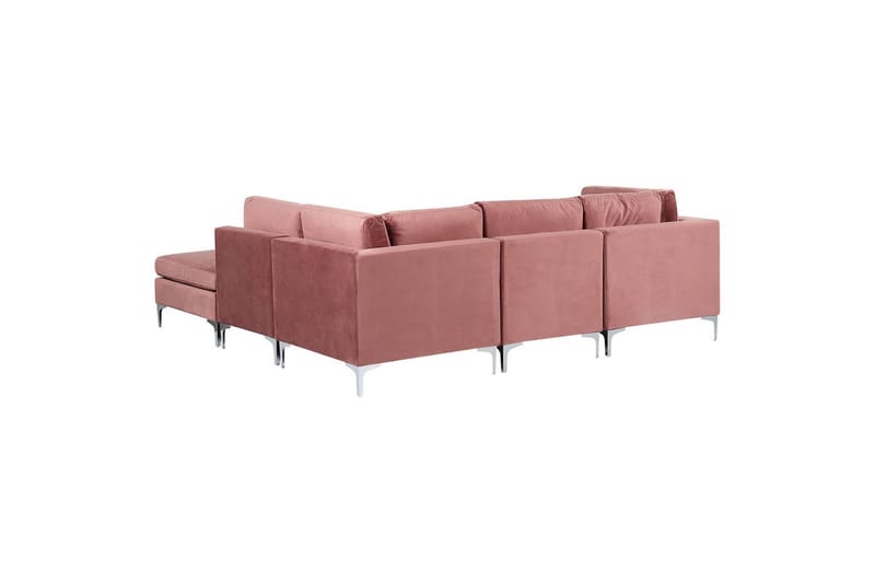 4-sitssoffa med fotpall Evja Rosa - Rosa - Möbler - Soffa - Soffgrupp