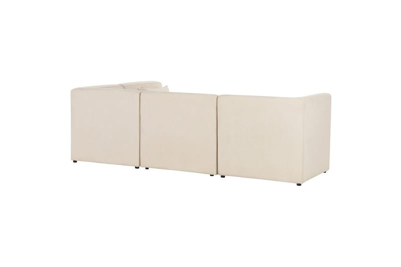 4-sitssoffa med fotpall Lemvig Beige, Vänstervänd - Beige, Vänstervänd - Möbler - Soffa - Soffgrupp