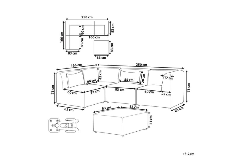 4-sitssoffa med fotpall Lemvig Grön, Högervänd - Grön, Högervänd - Möbler - Soffa - Soffgrupp