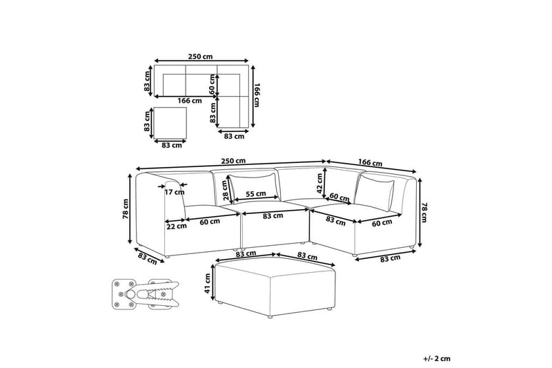 4-sitssoffa med fotpall Lemvig Grön, Vänstervänd - Grön, Vänstervänd - Möbler - Soffa - Soffgrupp