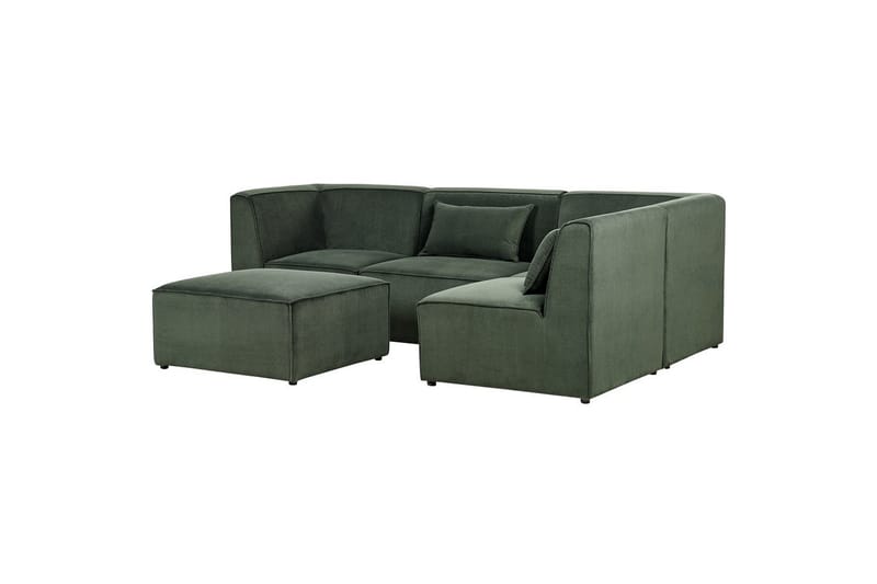 4-sitssoffa med fotpall Lemvig Grön, Vänstervänd - Grön, Vänstervänd - Möbler - Soffa - Soffgrupp