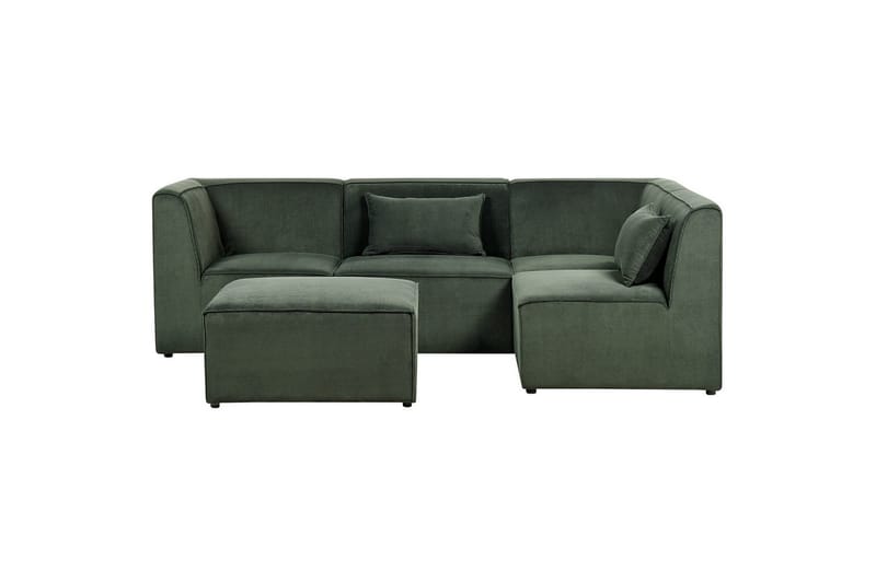 4-sitssoffa med fotpall Lemvig Grön, Vänstervänd - Grön, Vänstervänd - Möbler - Soffa - Soffgrupp