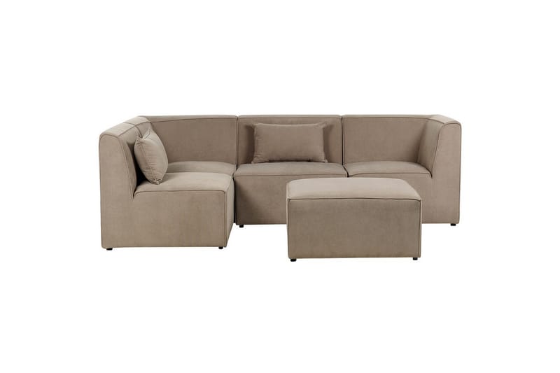 4-sitssoffa med fotpall Lemvig Taupe, Högervänd - Taupe, Högervänd - Möbler - Soffa - Soffgrupp