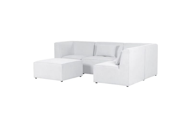 4-sitssoffa med fotpall Lemvig Vit, Vänstervänd - Vit, Vänstervänd - Möbler - Soffa - Soffgrupp