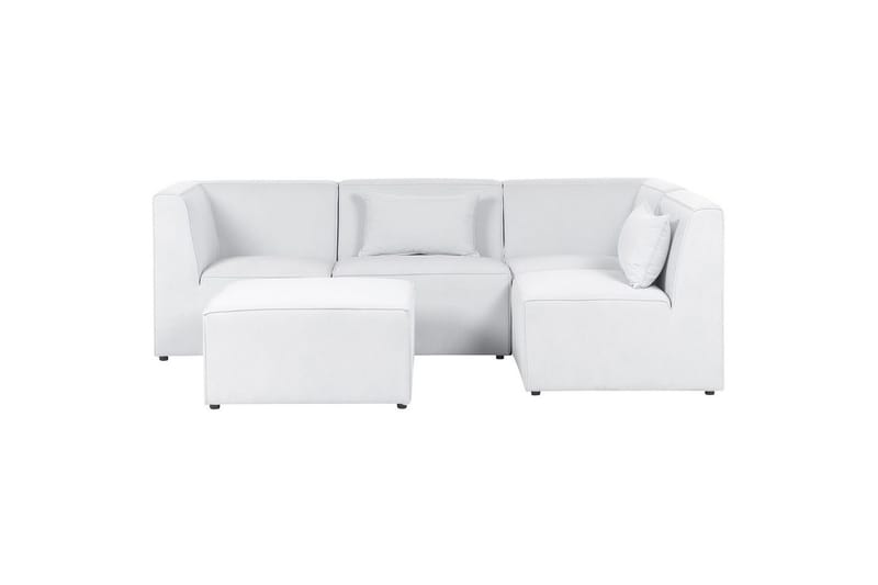 4-sitssoffa med fotpall Lemvig Vit, Vänstervänd - Vit, Vänstervänd - Möbler - Soffa - Soffgrupp