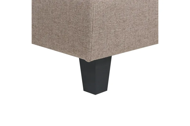 5-sits Hörnsoffa med fotpall Unstad Brun/Svart, Vänstervänd, Polyester - Brun/Svart, Vänstervänd, Polyester - Möbler - Soffa - Soffgrupp