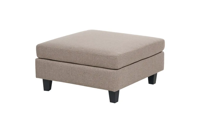 5-sits Hörnsoffa med fotpall Unstad Brun/Svart, Vänstervänd, Polyester - Brun/Svart, Vänstervänd, Polyester - Möbler - Soffa - Soffgrupp