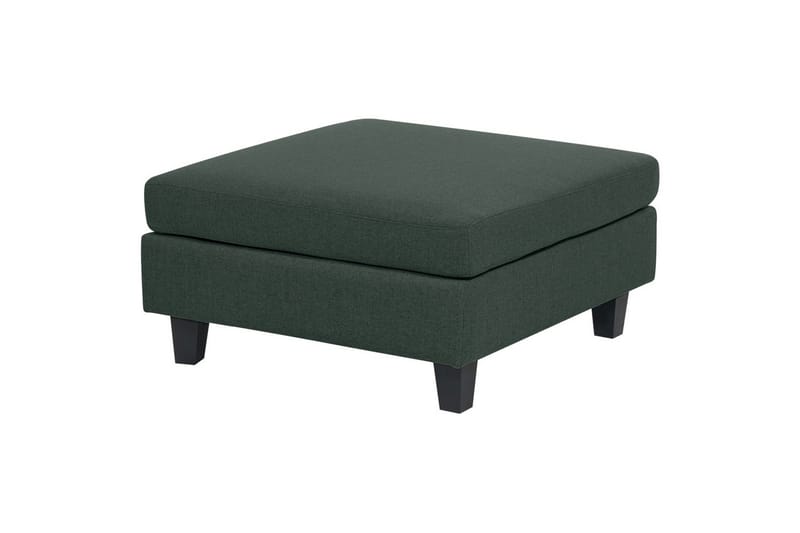 5-sits Hörnsoffa med fotpall Unstad Grön/Svart, Vänstervänd, Polyester - Grön/Svart, Vänstervänd, Polyester - Möbler - Soffa - Soffgrupp