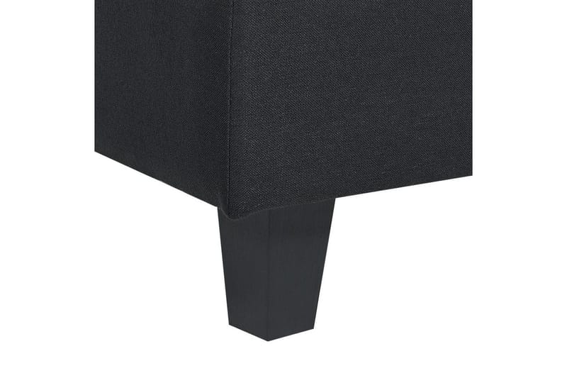 5-sits Hörnsoffa med fotpall Unstad Svart, Högervänd, Polyester - Svart, Högervänd, Polyester - Möbler - Soffa - Modulsoffor - Komplett modulsoffa