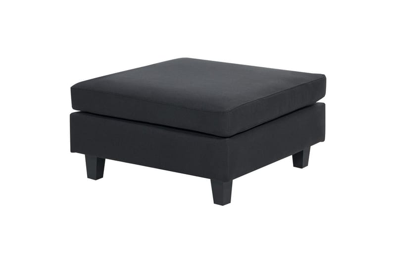 5-sits Hörnsoffa med fotpall Unstad Svart, Högervänd, Polyester - Svart, Högervänd, Polyester - Möbler - Soffa - Soffgrupp