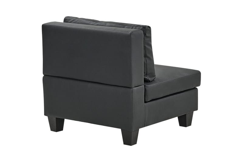 5-sits Hörnsoffa med fotpall Unstad Svart/svart, Vänstervänd, Konstläder - Svart/svart, Vänstervänd, Konstläder - Möbler - Soffa - Soffgrupp