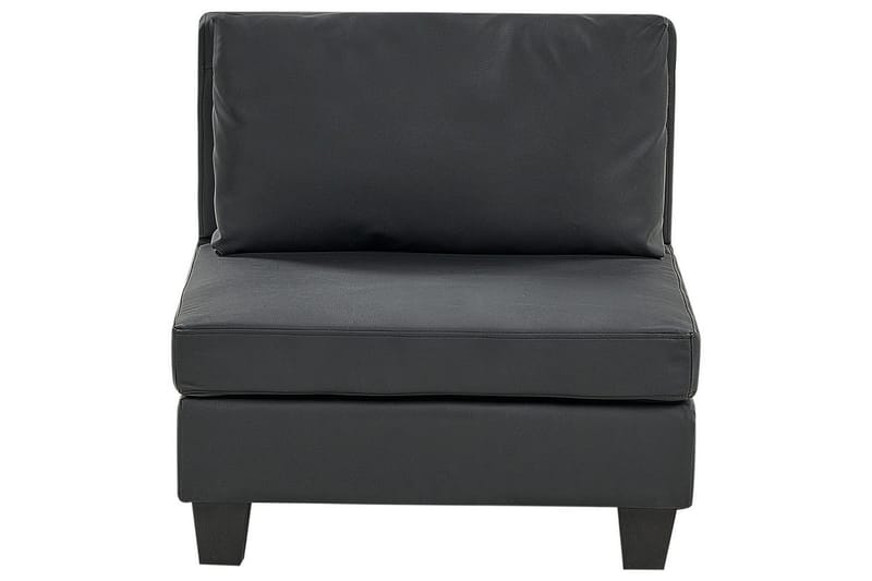 5-sits Hörnsoffa med fotpall Unstad Svart/svart, Vänstervänd, Konstläder - Svart/svart, Vänstervänd, Konstläder - Möbler - Soffa - Soffgrupp