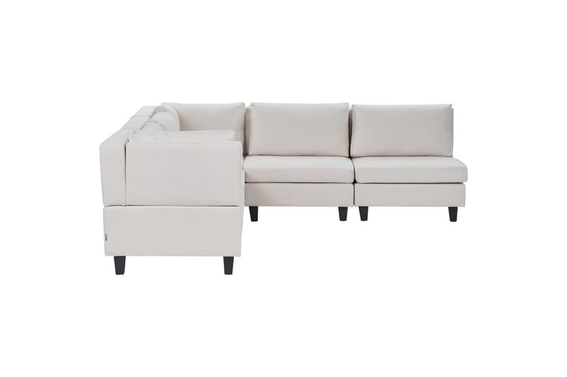 5-sits Hörnsoffa Unstad Beige/svart, Högervänd, Polyester - Beige/svart, Högervänd, Polyester - Möbler - Soffa - Soffgrupp