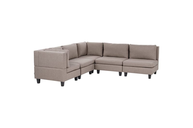 5-sits Hörnsoffa Unstad Brun/Svart, Högervänd, Polyester, Brun/Svart, Högervänd, Polyester