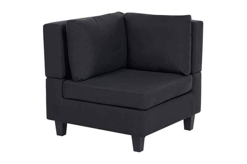 5-sits Hörnsoffa Unstad Svart, Högervänd, Polyester - Svart, Högervänd, Polyester - Möbler - Soffa - Soffgrupp