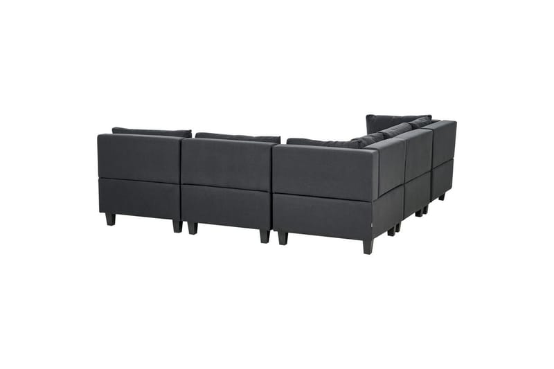 5-sits Hörnsoffa Unstad Svart, Högervänd, Polyester - Svart, Högervänd, Polyester - Möbler - Soffa - Soffgrupp