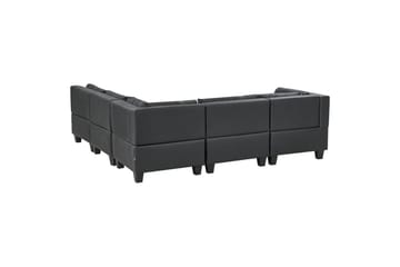 5-sits Hörnsoffa Unstad Svart/svart, Vänstervänd, Konstläder - Svart/svart, Vänstervänd, Konstläder - Möbler - Soffa - Soffgrupp