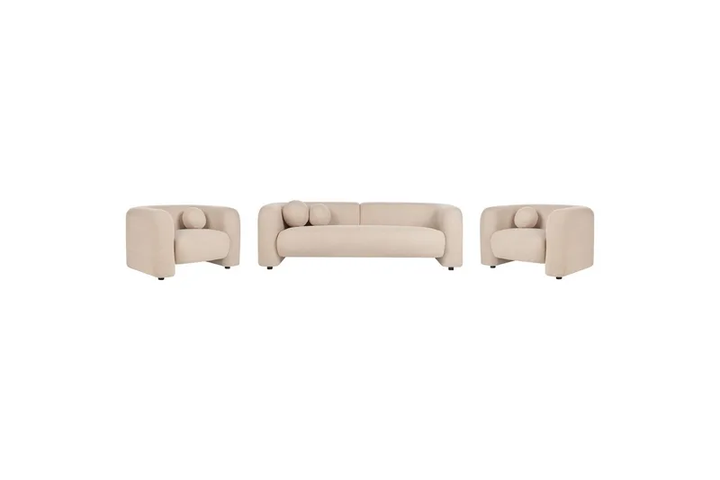 5-sits Soffgrupp Leiren Beige - Beige - Möbler - Soffa - Soffgrupp