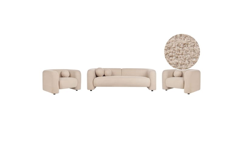 5-sits Soffgrupp Leiren Beige - Beige - Möbler - Soffa - Soffgrupp