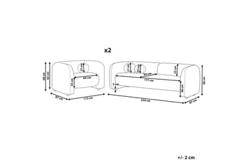5-sits Soffgrupp Leiren Vit - Vit - Möbler - Soffa - Soffgrupp