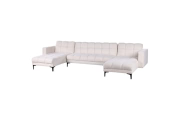 5-sits U-formad soffa Alnes Vit/Svart