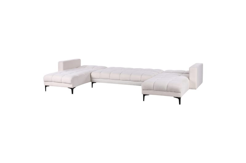 5-sits U-formad soffa Alnes Vit/Svart - Vit/Svart - Möbler - Soffa - Soffgrupp