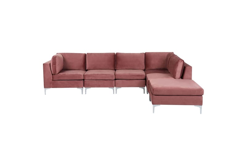 5-sitssoffa med fotpall Evja Rosa - Rosa - Möbler - Soffa - Soffgrupp