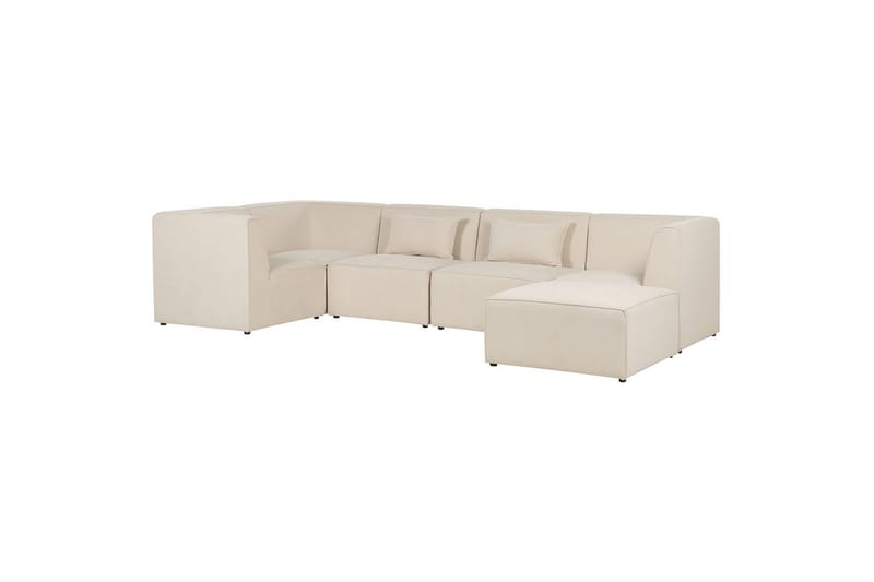 5-sitssoffa med fotpall Lemvig Beige, Högervänd - Beige, Högervänd - Möbler - Soffa - Soffgrupp